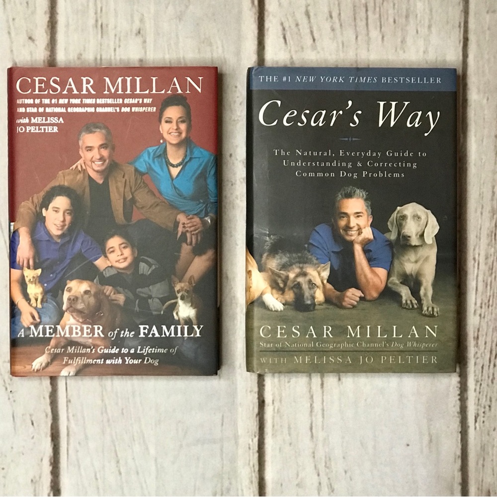 2 Books by The Dog Whisperer Cesar’s Way & Cesar Millan:A Member Of The Family